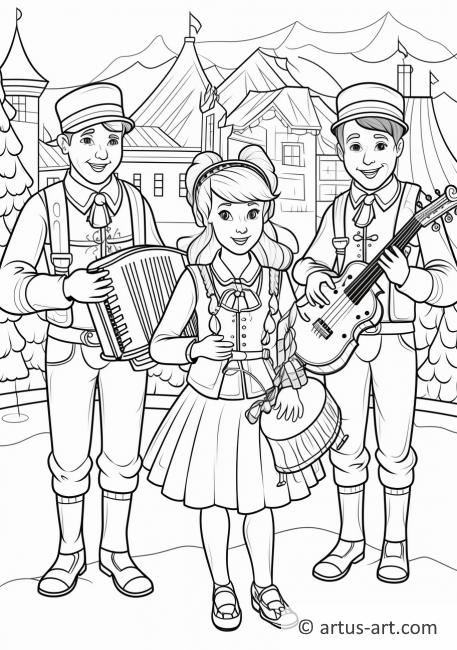 Oktoberfest Band Coloring Page